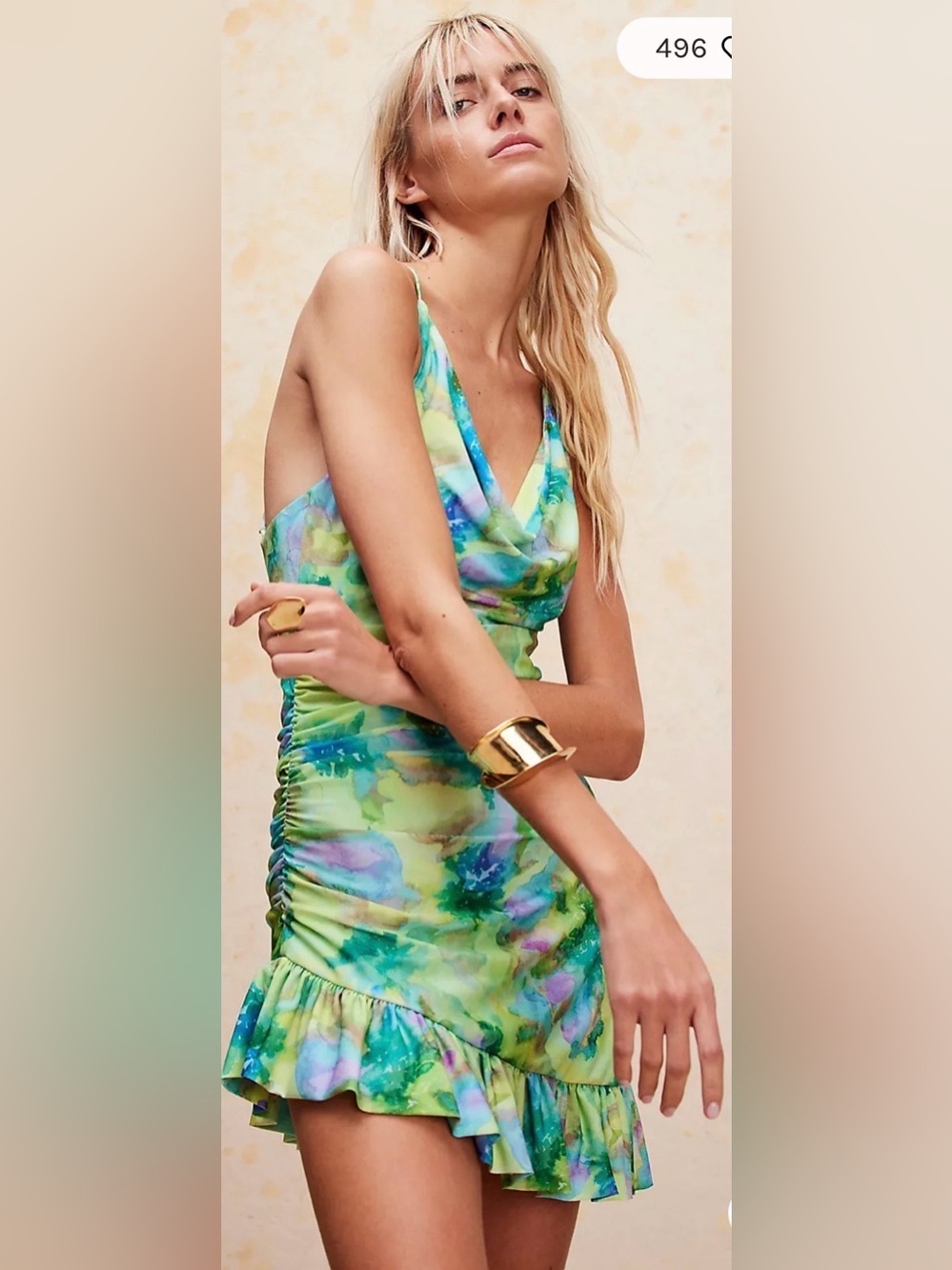 Free People For Love & Lemons Aster Mini Dress Sexy Party Cocktail Fitted NWT Sm - Picture 5 of 12